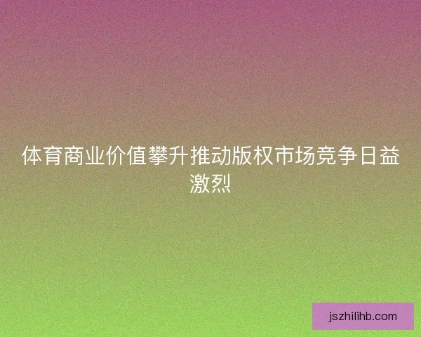 体育商业价值攀升推动版权市场竞争日益激烈